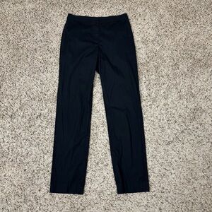LRL Ralph Lauren Pants 4 Black Straight Leg Flat Front Mid Rise Preppy Trouser